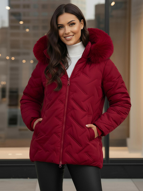 Sieviešu jaka bordosarkans OZONEE JS/16M9296/06Z