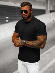 Vīriešu polo krekls melns OZONEE JS/8T80/3Z