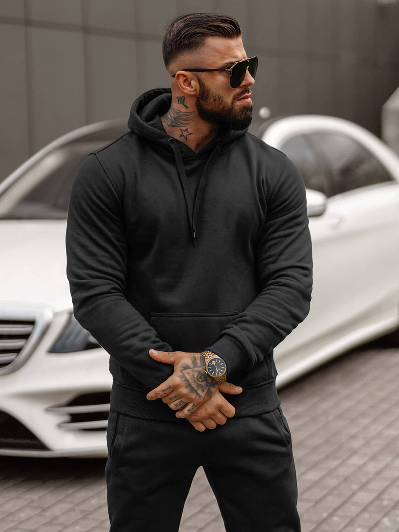 Vīriešu treniņtērps melns OZONEE JS/68C10381/3Z