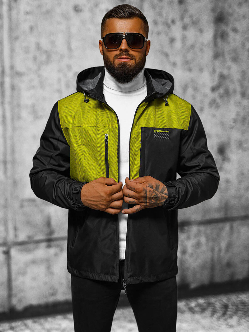 Vīriešu virsjaka melns OZONEE JS/22M311/392