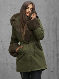 Sieviešu ziemas jaka zaļa OZONEE JS/16M9062/136