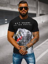 Vīriešu T-krekls Melns OZONEE O/T127/3Z