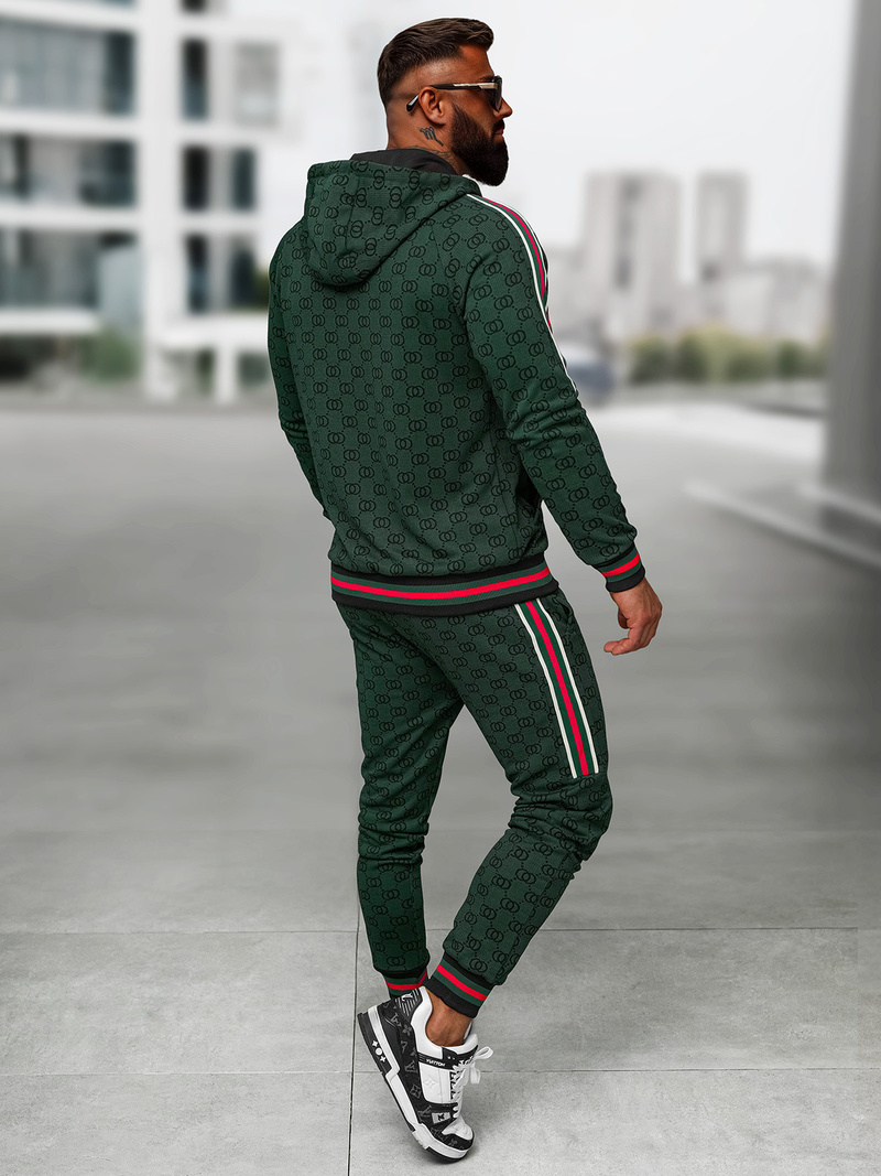 Vīriešu treniņtērps zaļš OZONEE O/FF5111AB