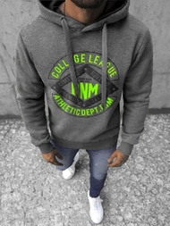 Vīriešu džemperis ar kapuci grafīta OZONEE JS/Y10065