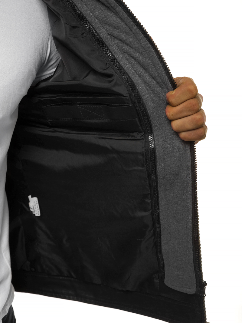 Vīriešu ādas virsjaka melna OZONEE JB/JP1136