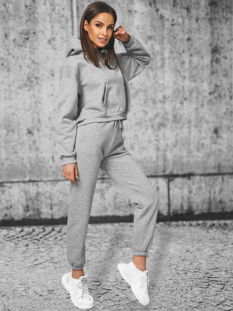 Sieviešu sporta tērps pelēks OZONEE JS/8C69/2