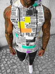 Vīriešu T-krekls bez piedurknēm krāsains OZONEE O/BL309Z