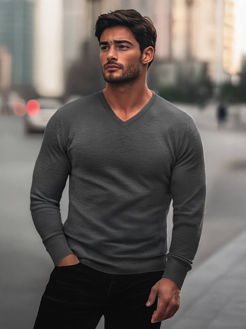 Vīriešu svīteris grafīta OZONEE NB/MMB601/3Z