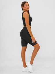 Īsi melni sieviešu legingi OZONEE JS/17K597/3