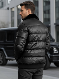 Vīriešu ādas virsjaka melna OZONEE O/M795Z