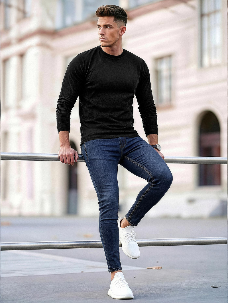 Vīriešu džinsi zili OZONEE O/JK2951Z