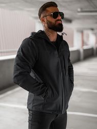 Vīriešu softshell jaka melns OZONEE JS/27B6523/3Z