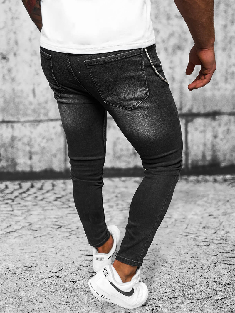 Vīriešu džinsi melni OZONEE O/MB465