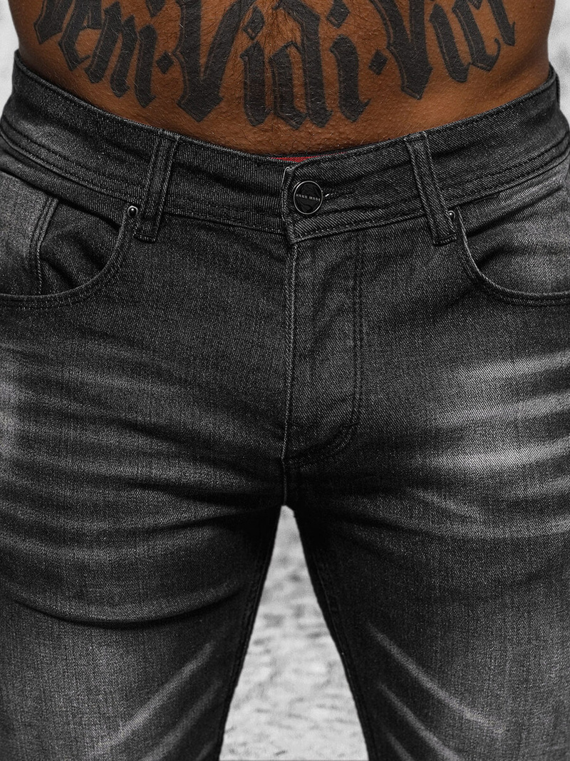 Vīriešu džinsi melni OZONEE NB/MP0199N