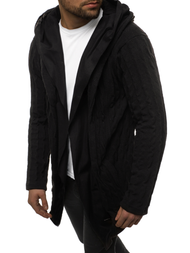 Vīriešu jaka ar kapuci melna OZONEE MACH/2138