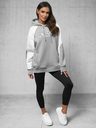 Džemperis ar kapuci pelēka OZONEE O/SWE23027