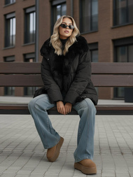 Sieviešu jaka melna OZONEE JS/16M9185/392