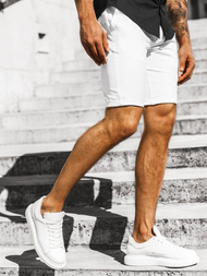 Vīriešu chino šorti balti OZONEE DJ/1001