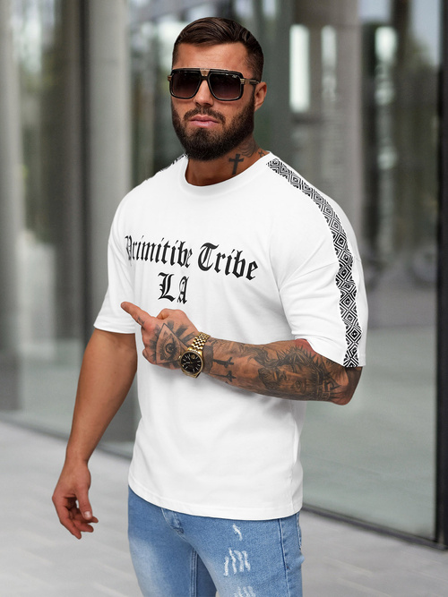 Vīriešu T-krekls Balts OZONEE JS/8B1380/1