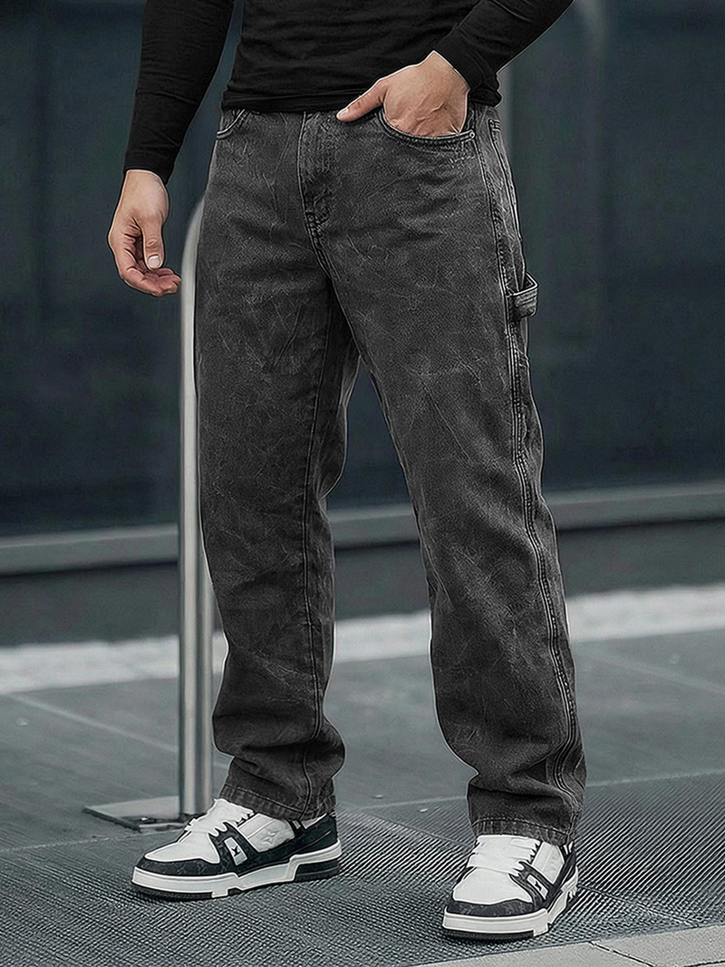 Vīriešu džinsi grafīta OZONEE O/KK2828/5Z