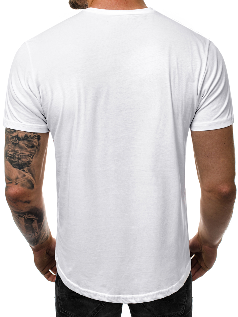 Vīriešu T-krekls balts OZONEE JS/SS100730Z