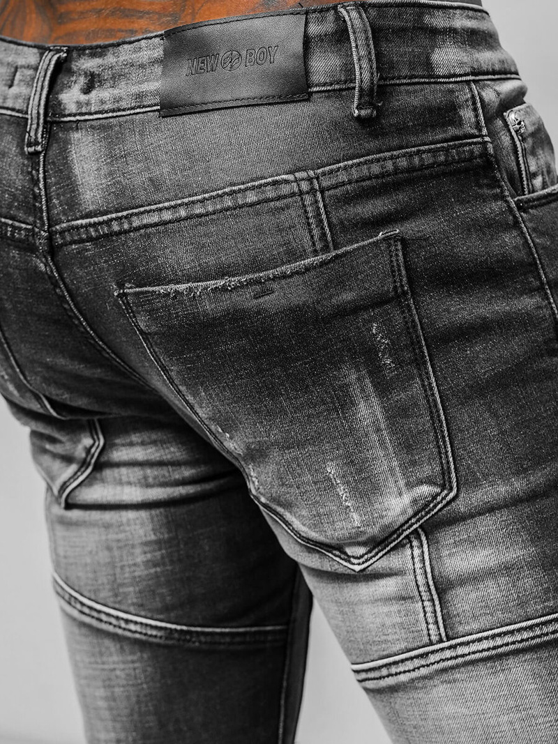 Vīriešu džinsi melni OZONEE NB/MP0047NZ