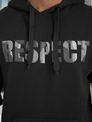 Vīriešu džemperis ar kapuci melna OZONEE JS/8B1759/3