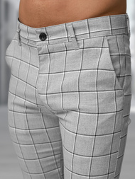  Vīriešu chino bikses pelēkas OZONEE DJ/5522Z