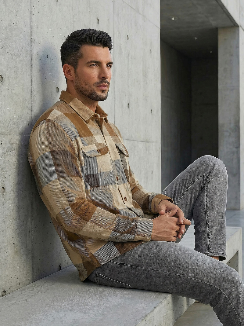 Vīriešu krekls camel OZONEE NB/MC728KZ