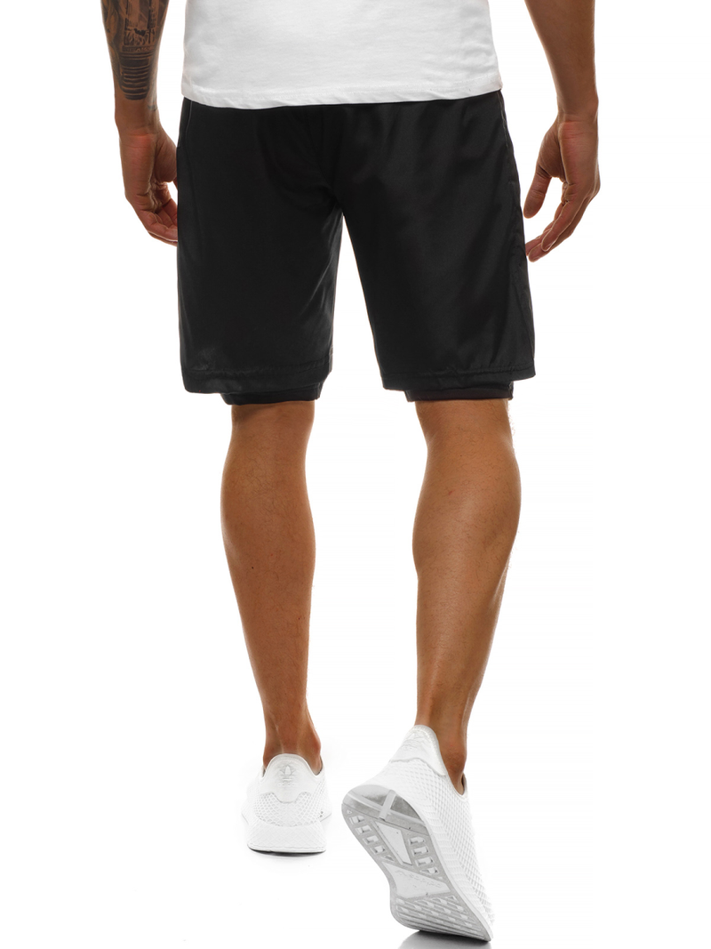 Vīriešu sporta šorti melni OZONEE O/11127