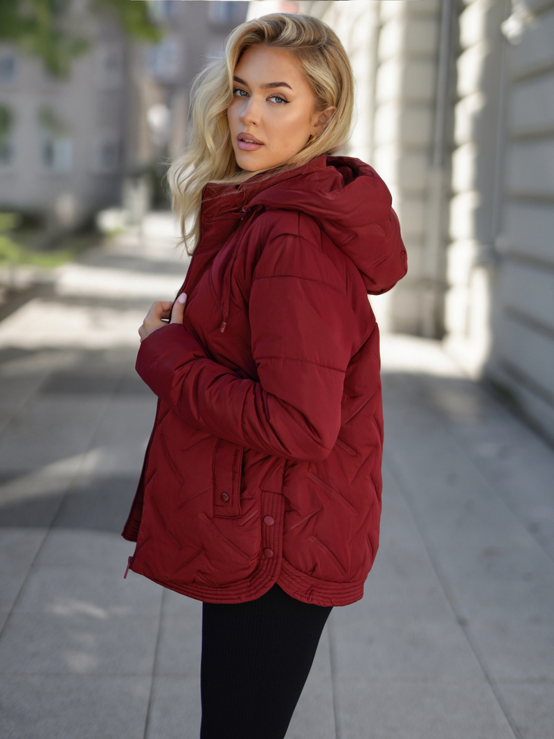 Sieviešu jaka burgundija OZONEE JS/16M9300/06