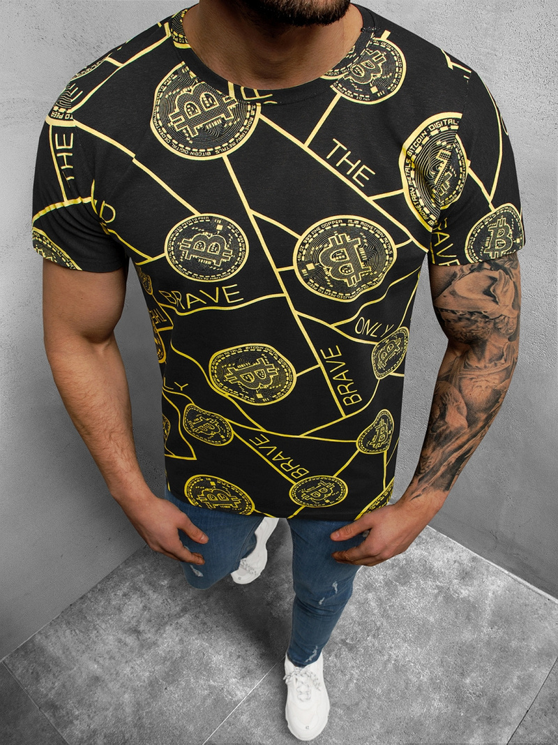 Vīriešu T-krekls melni OZONEE O/BL2251