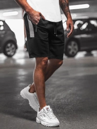 Vīriešu sporta šorti melni OZONEE O/WW20013/1