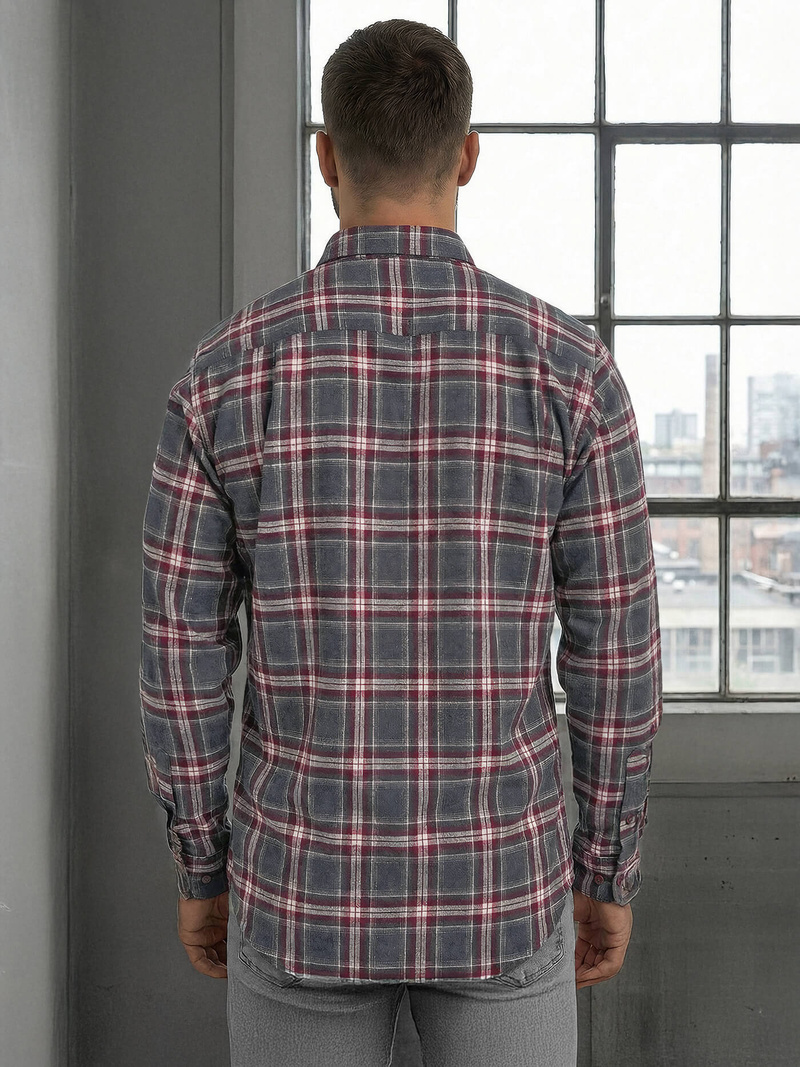 Vīriešu krekls bordosarkana OZONEE V/V178Z