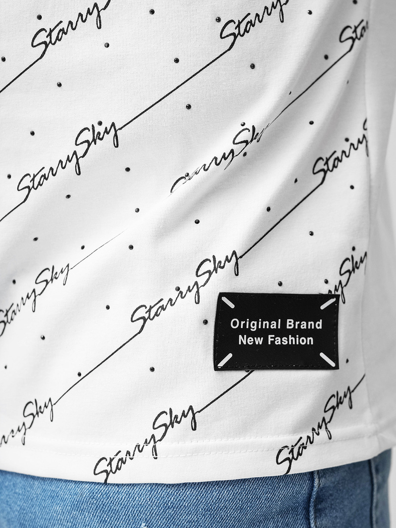 Vīriešu t-krekls balts OZONEE O/QQ1323