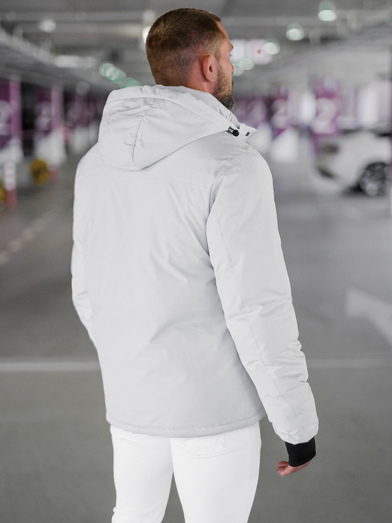 Vīriešu ziemas jaka gaiši pelēka OZONEE JS/91M9906/280