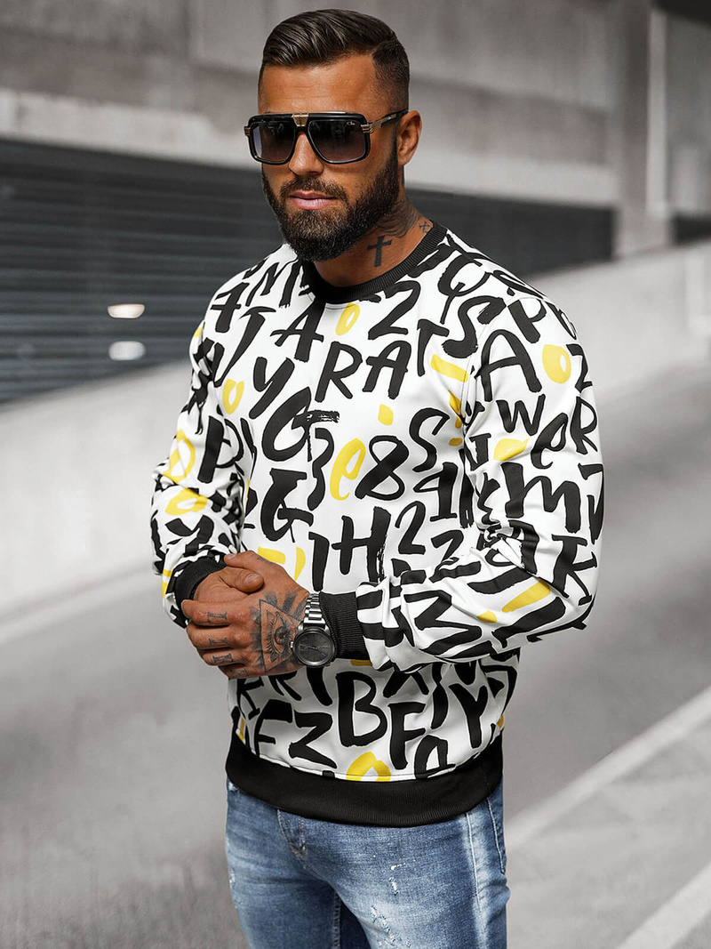 Vīriešu jaka balta OZONEE JS/8B1220/1