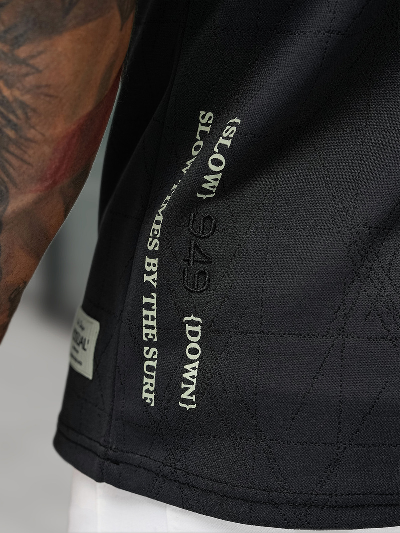 Vīriešu t-krekls melns OZONEE O/QQ1530