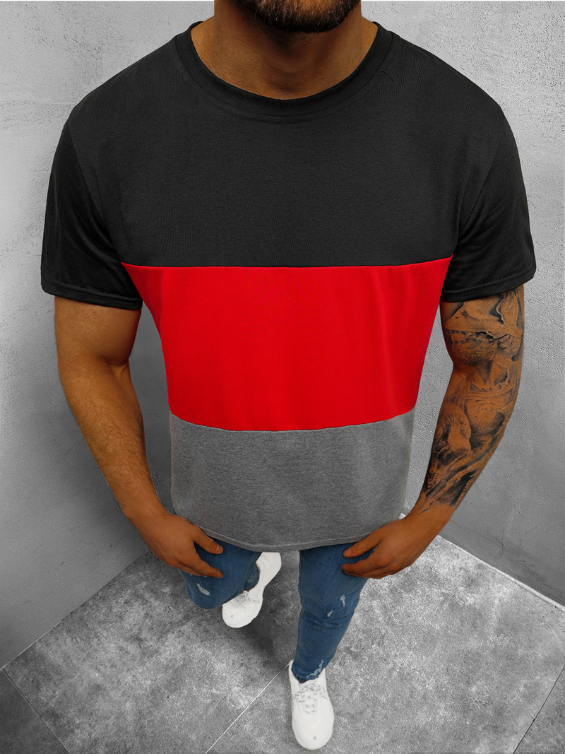 Vīriešu t-krekls melns OZONEE JS/8T87/2