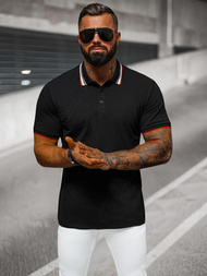 Vīriešu polo krekls melns OZONEE O/DA719