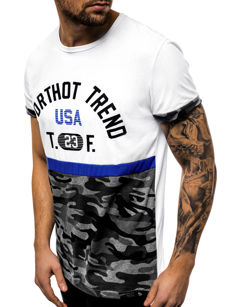 Vīriešu T-krekls balts OZONEE JS/SS10983