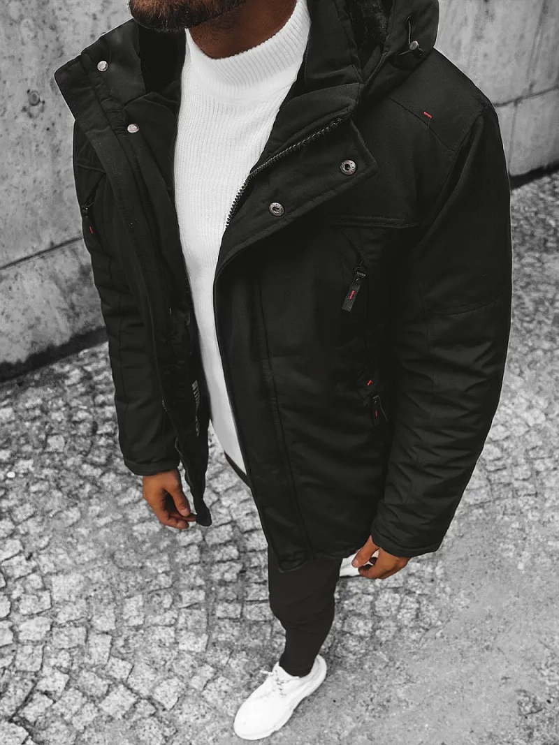 Vīriešu virsjaka melna OZONEE JS/M717/392