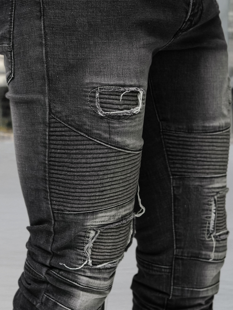 Vīriešu džinsi melni OZONEE NB/MP0142NZ