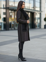 Sieviešu mētelis melns OZONEE JS/53M5200/1Z