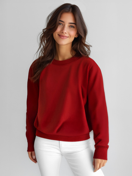 Sieviešu džemperis tumši-sarkans OZONEE JS/W01Z