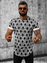 Vīriešu t-krekls melni-balts OZONEE O/P1048