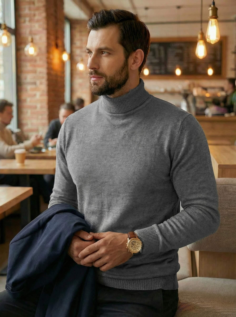 Vīriešu svīteris pelēks OZONEE JS/59B3603/2