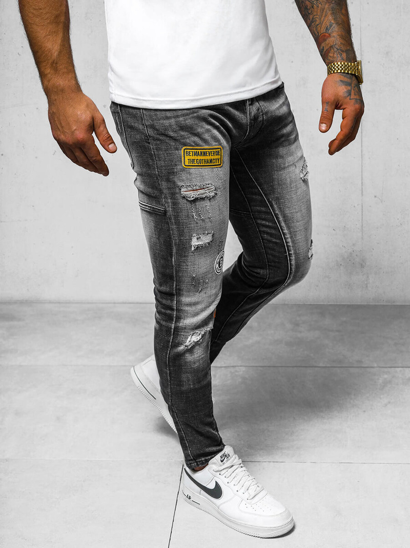 Vīriešu džinsi melni OZONEE NB/MP0047NZ