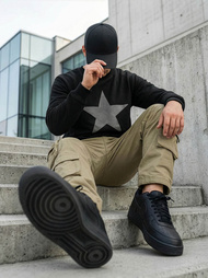 Vīriešu džemperis melns OZONEE JS/65B3920/3Z