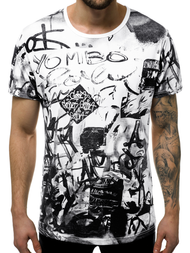 Vīriešu T-krekls balts OZONEE JS/KS1987